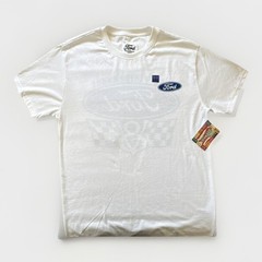 Ford High Performance Men’s Double-Sided Logo Graphic Tee White Cotton Size L