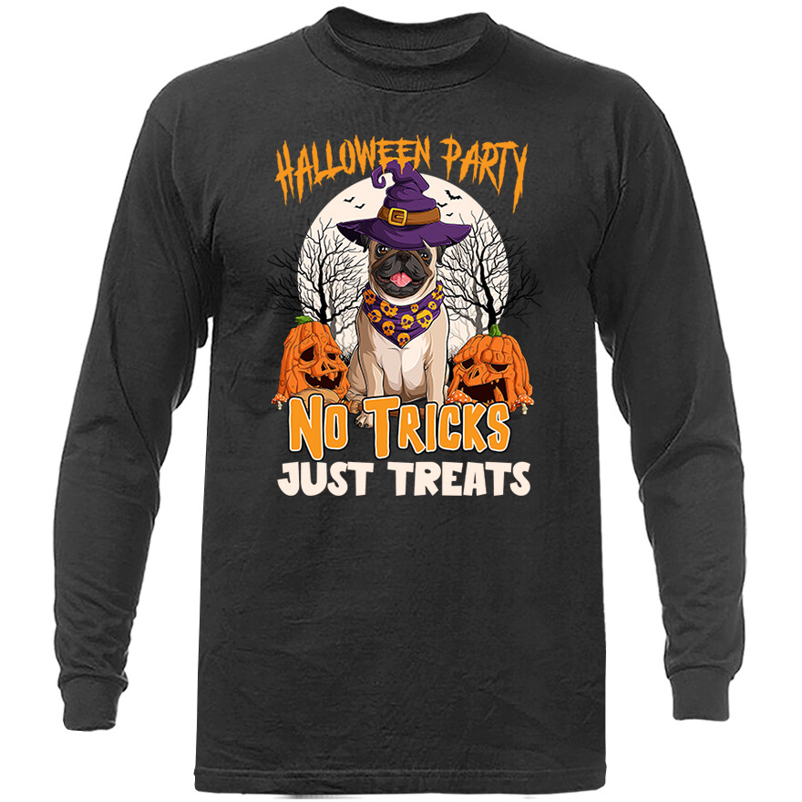 Halloween Costume Spooky Witches Pumpkin Ghost Graphic Long Sleeve