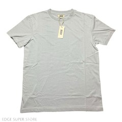 Ruxen Silver Gray Distressed Collar Short Sleeve Crew Neck TShirt Size Small