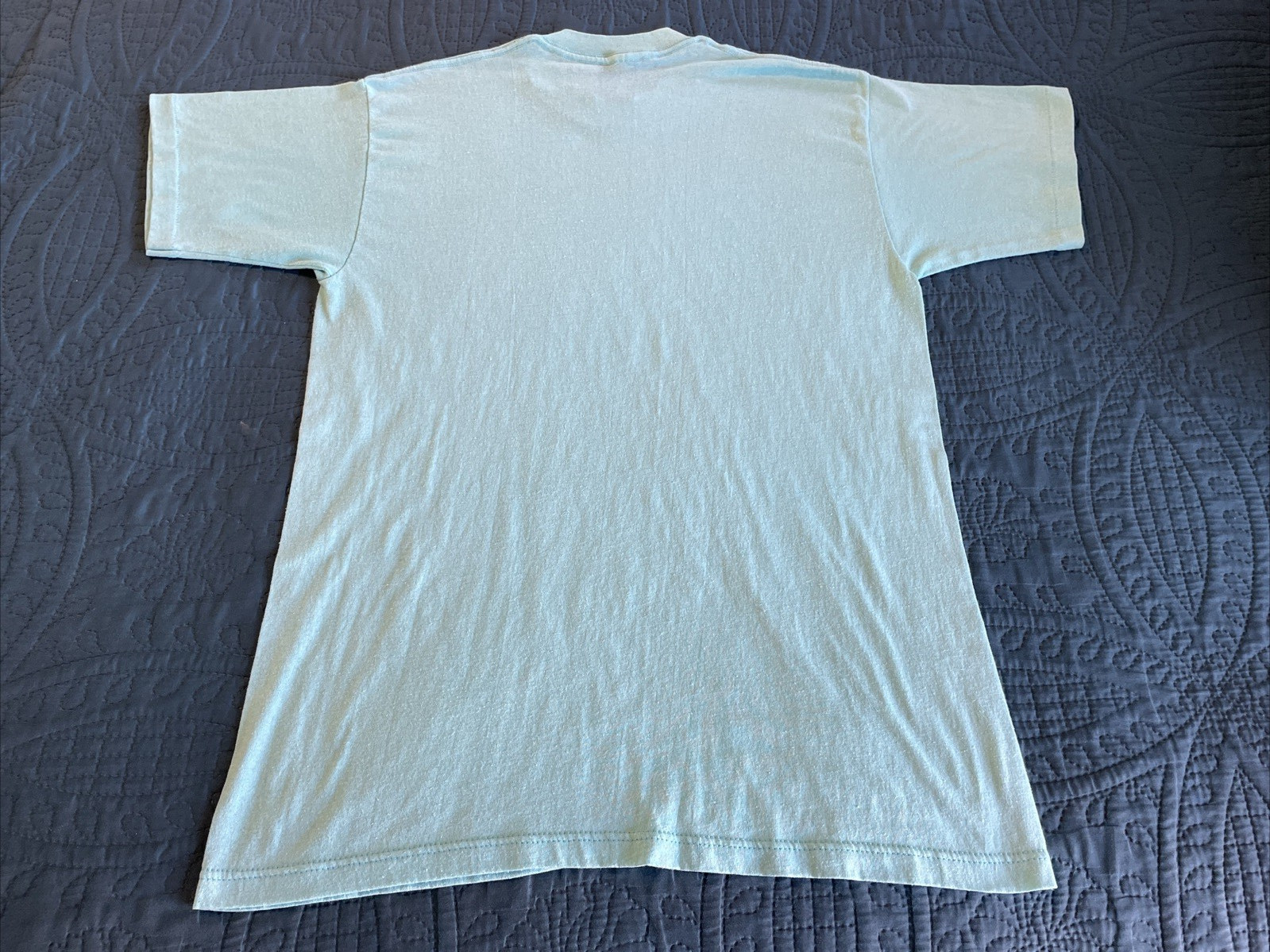VTG 90s crewneck T-shirt, butterfly graphic, teal green, medium gallery