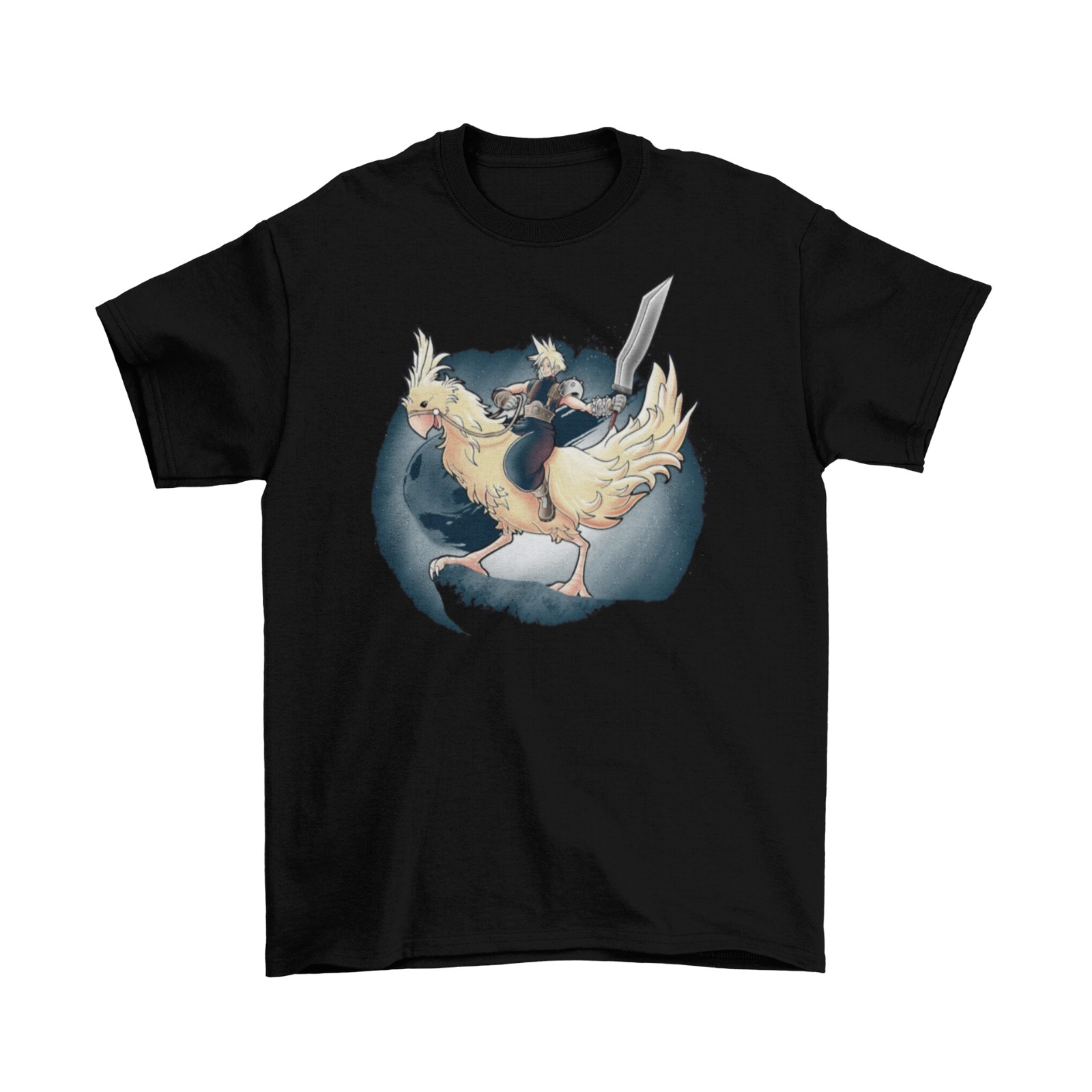 Final Fantasy 7 Cloud Riding Chocobo T-Shirt Unisex Cotton Funny FF7 VII Game gallery