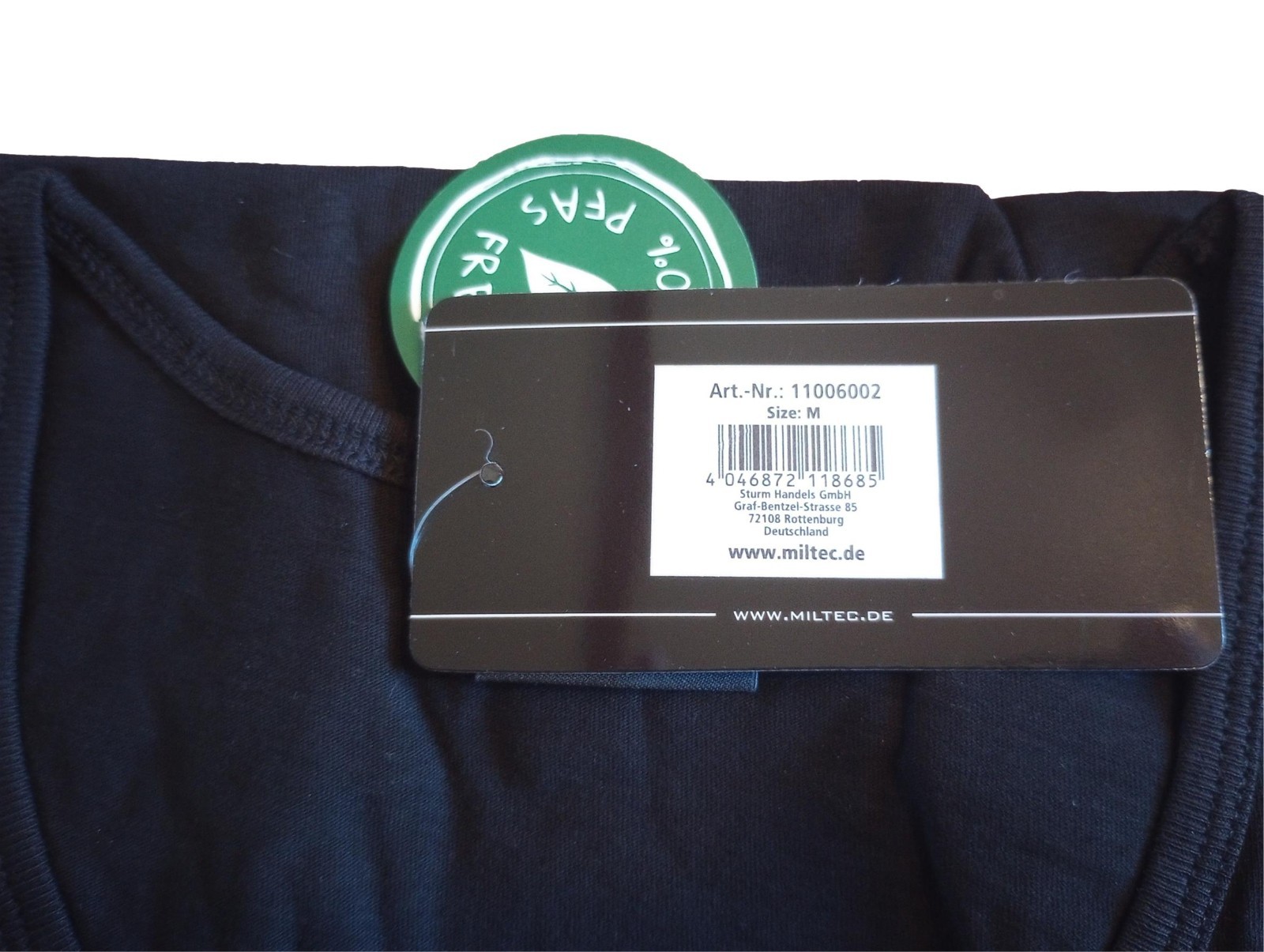 GERMAN MILITARY TANK TOP SHIRT BUNDESWEHR BLACK COTTON PHYSICAL TRAINING P.T.U gallery