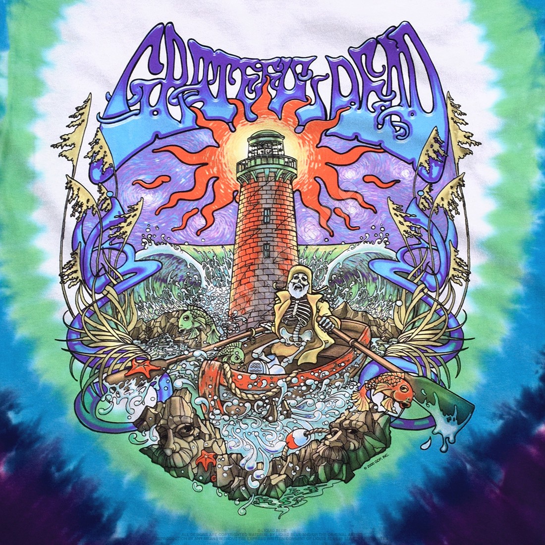 Grateful Dead Watch Tower Tie-Dye T-Shirt Liquid Blue gallery