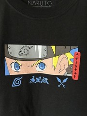 Naruto Shippuden Men’s Medium Black Shirt Tee Anime Double Sided