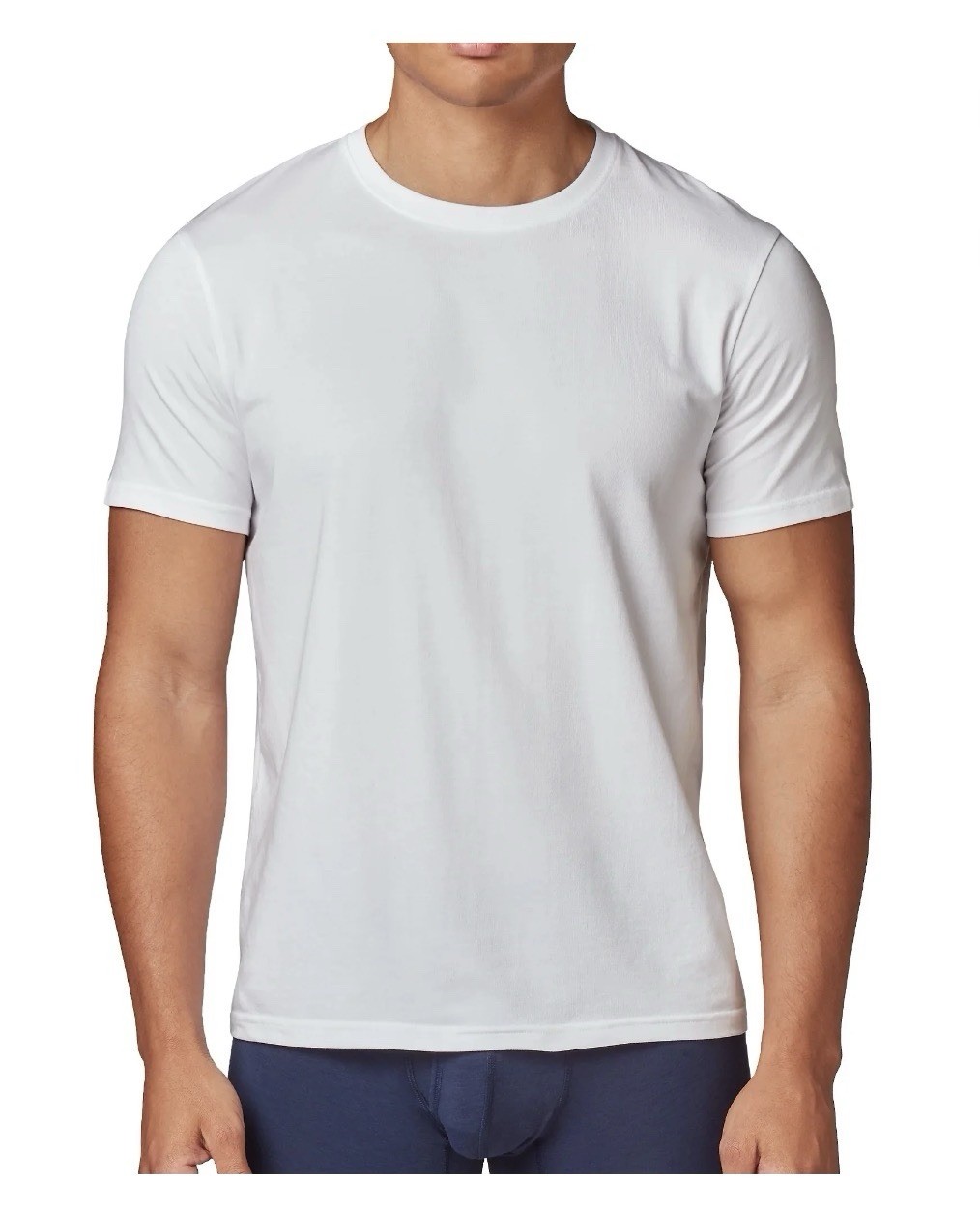 6-Pack WRANGLER Men’s Size 2XL Stretch Crew Tees Short Sleeve Cotton • White gallery