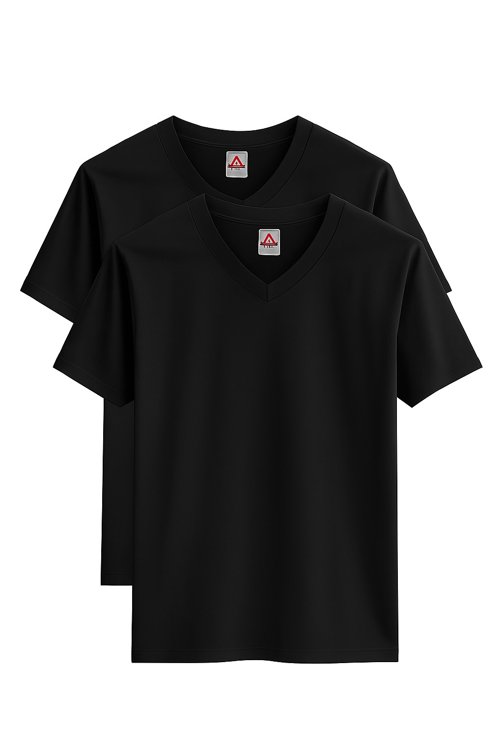 A1 Men's Black V-Neck T-Shirts| Black |multipack | Soft Cotton | Size 3X- Large gallery