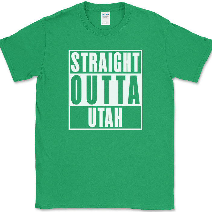Straight Outta Utah T-Shirt Funny Humor State Pride Home US Novelty Tee gallery
