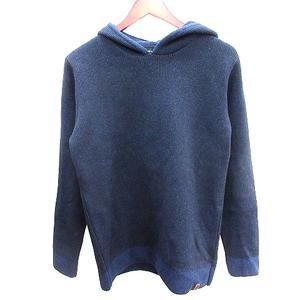 Men's Wool-Nylon Parka Knit Pullover M Navy/Black Excellent Condition gallery
