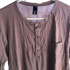 ALTERNATIVE APPAREL VINTAGE SOFT 100% COTTON HENLEY T-SHIRT LAVENDER SIZE L NWOT