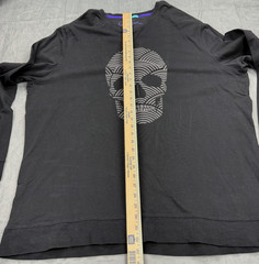 Robert Graham Men’s Black Thick Cotton Skull Long Sleeve Jersey Size 3XL TALL