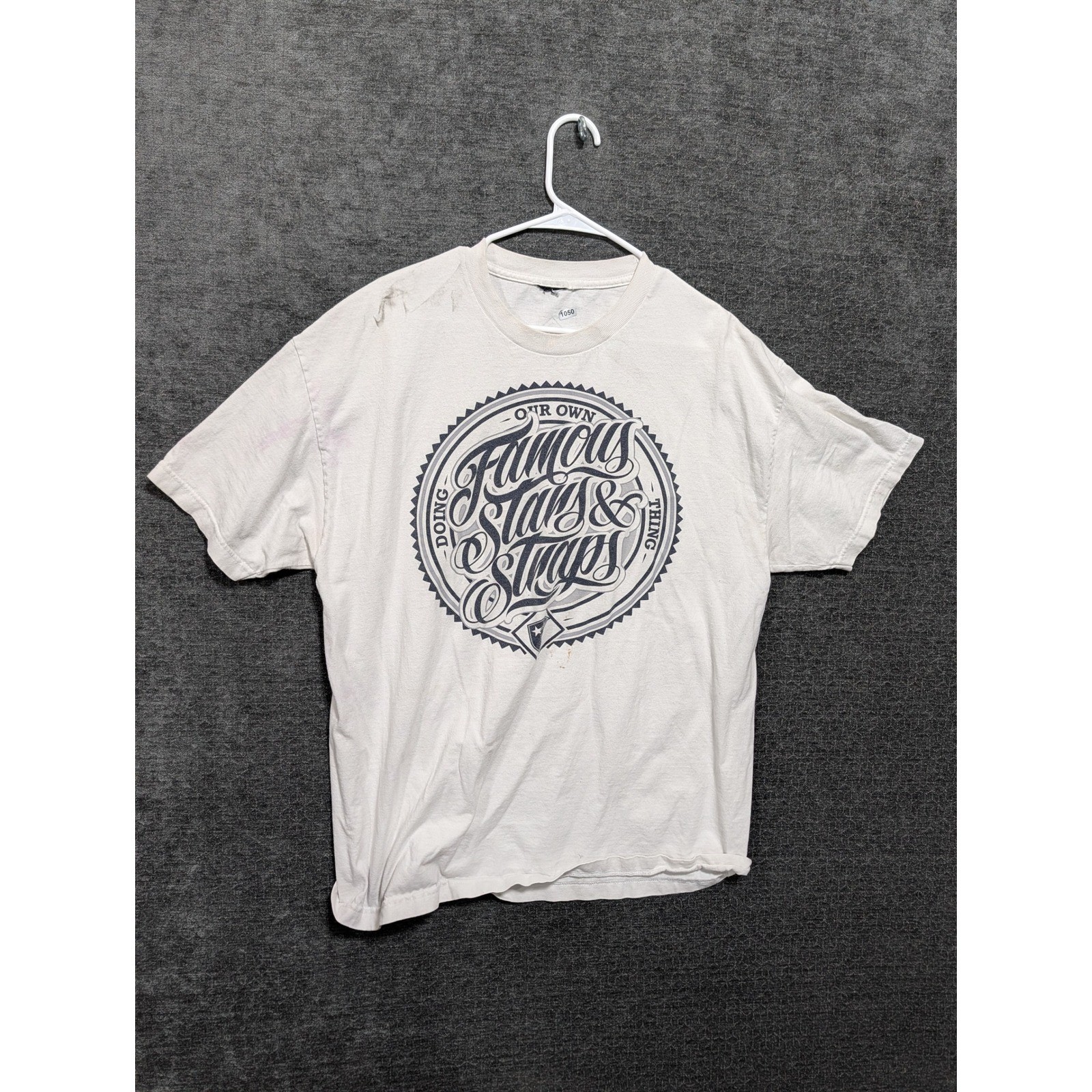 Famous Stars and Straps Mens Graphic T-Shirt White Short Sleeve Streetwear 1050