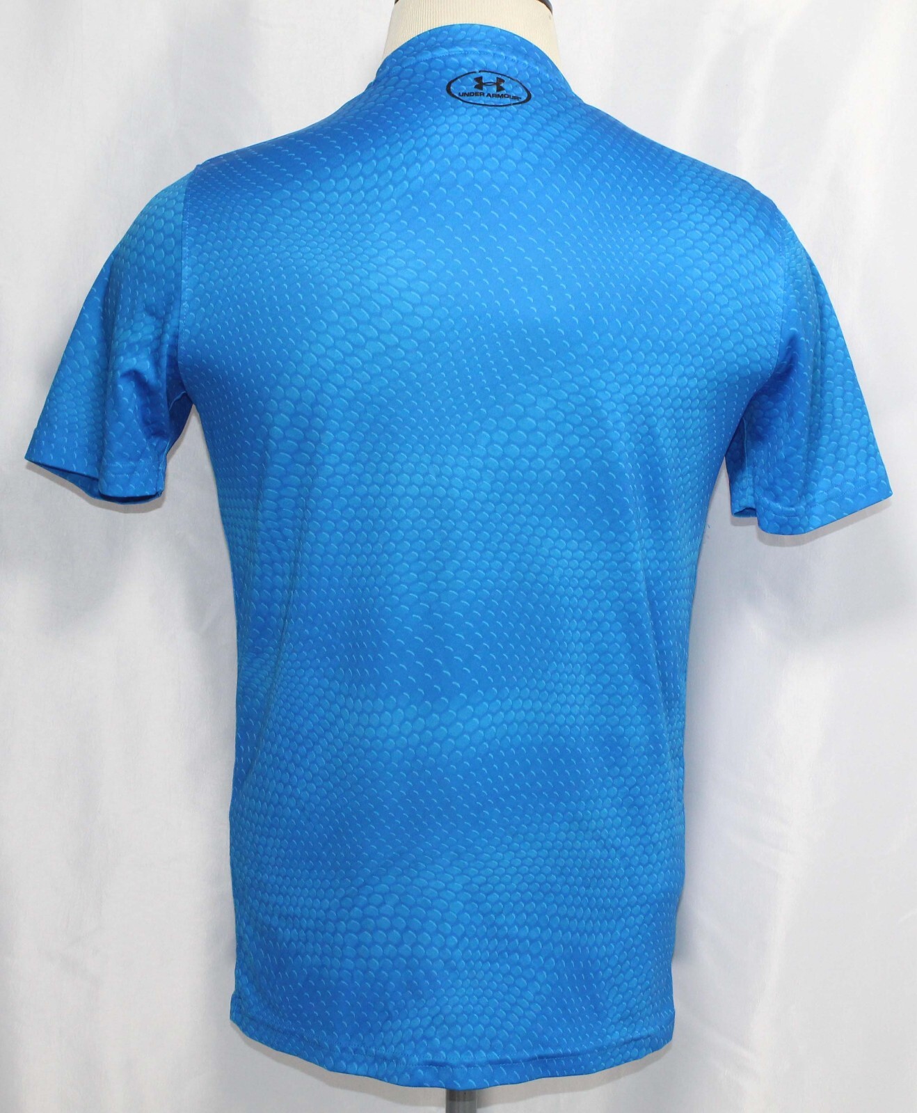 Under Armour Heat Gear UA Velocity Print Blue UPF 30 T Sirt 1266033 Mens Size Sm gallery
