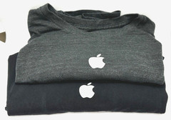 Authentic Apple MAC Computer LOGO Employee T Shirt Advisor Lot Black Gray Crew