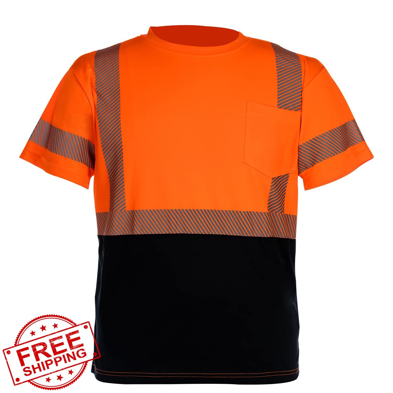 VENDACE Hi Vis Orange Safety T-Shirt Men ANSI Class 3 L gallery
