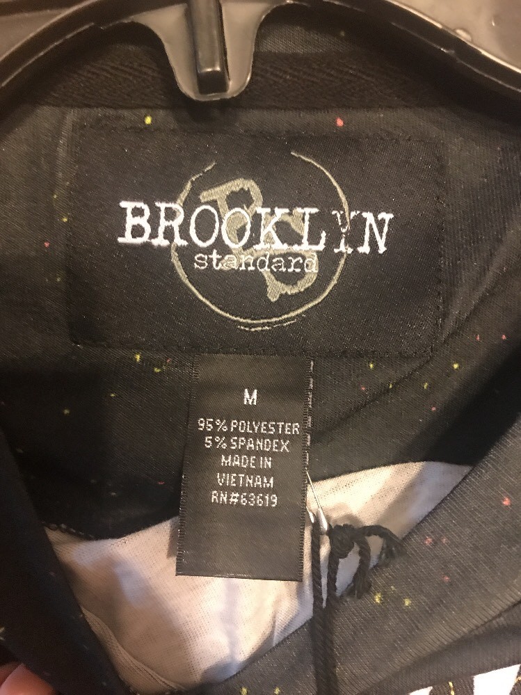Brooklyn Standard 95% Polyester 5% Spandex Size M Black Ships N 24h gallery