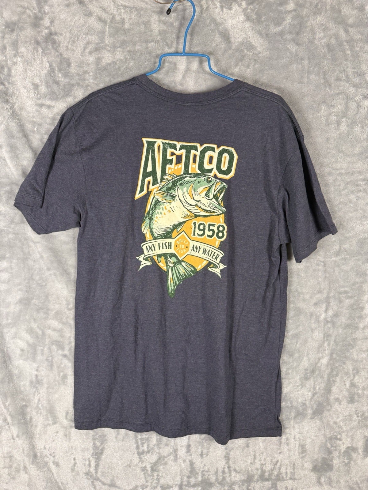 NEW AFTCO T Shirt Mens Large Bass Fishing Graphic Short Sleeve Crewneck gallery