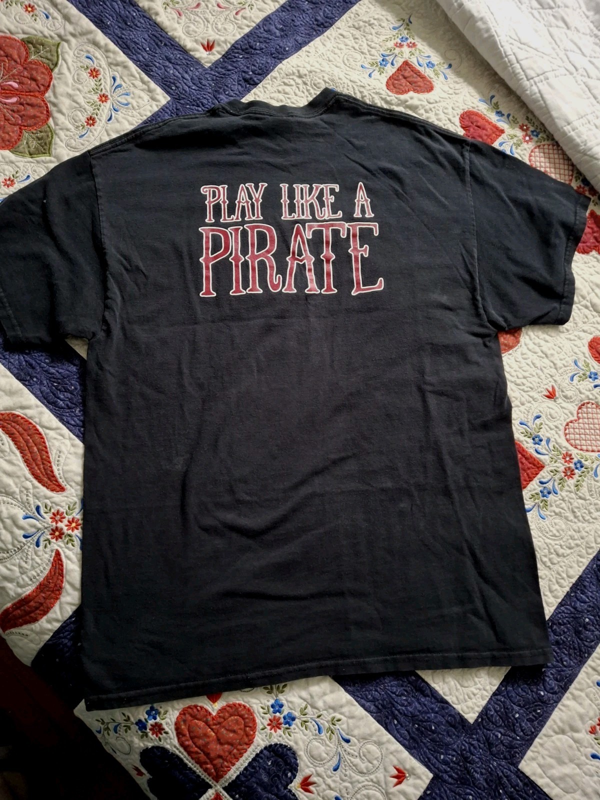 Work Like A Captain • Play Like A Pirate Party Black T-Shirt Size XL gallery