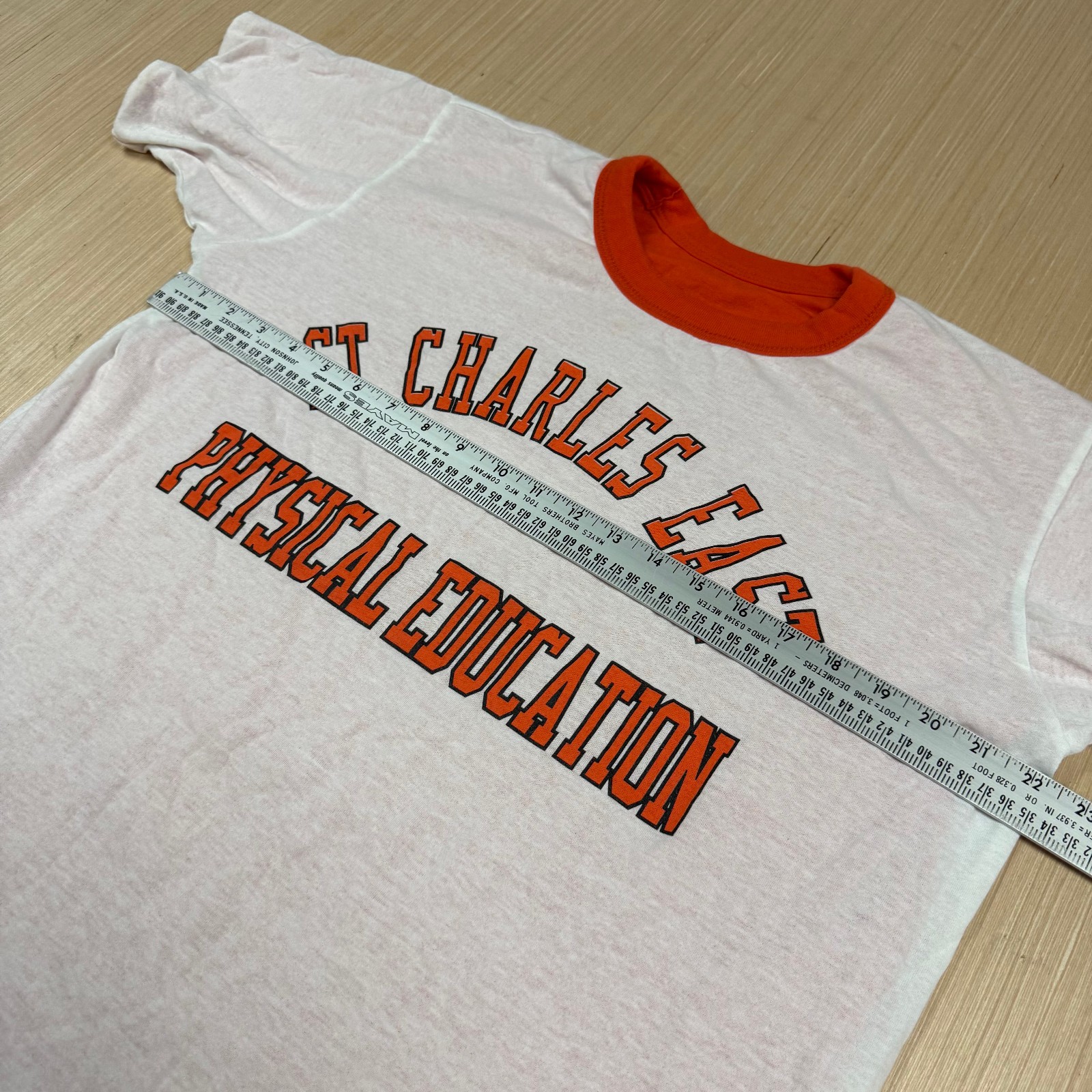 Vintage 90s y2k Physical Education Reversible Dual Layer T Shirt St Charles East gallery