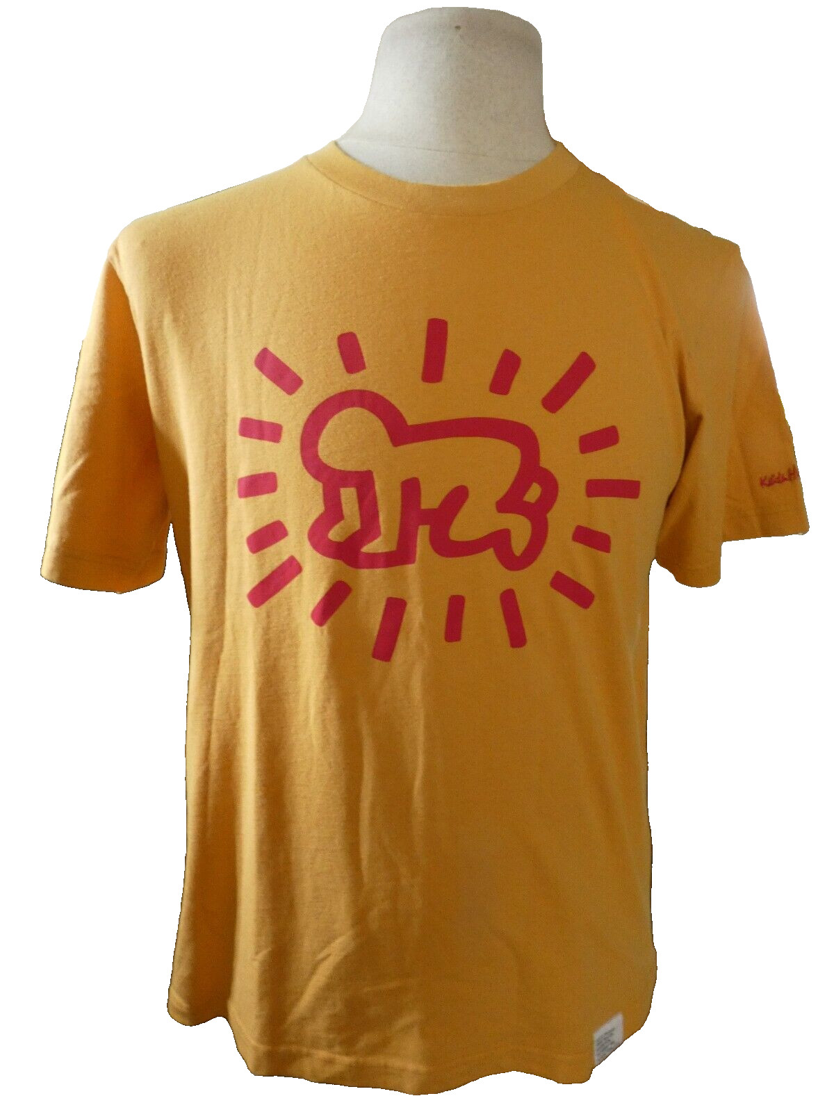 UT Brand Keith Herring Tee, Yellow and Red, Men’s M