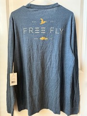 NEW! Free Fly Low Tide Long Sleeve Tee Shirt Men’s Size Large Fishing T Shirt