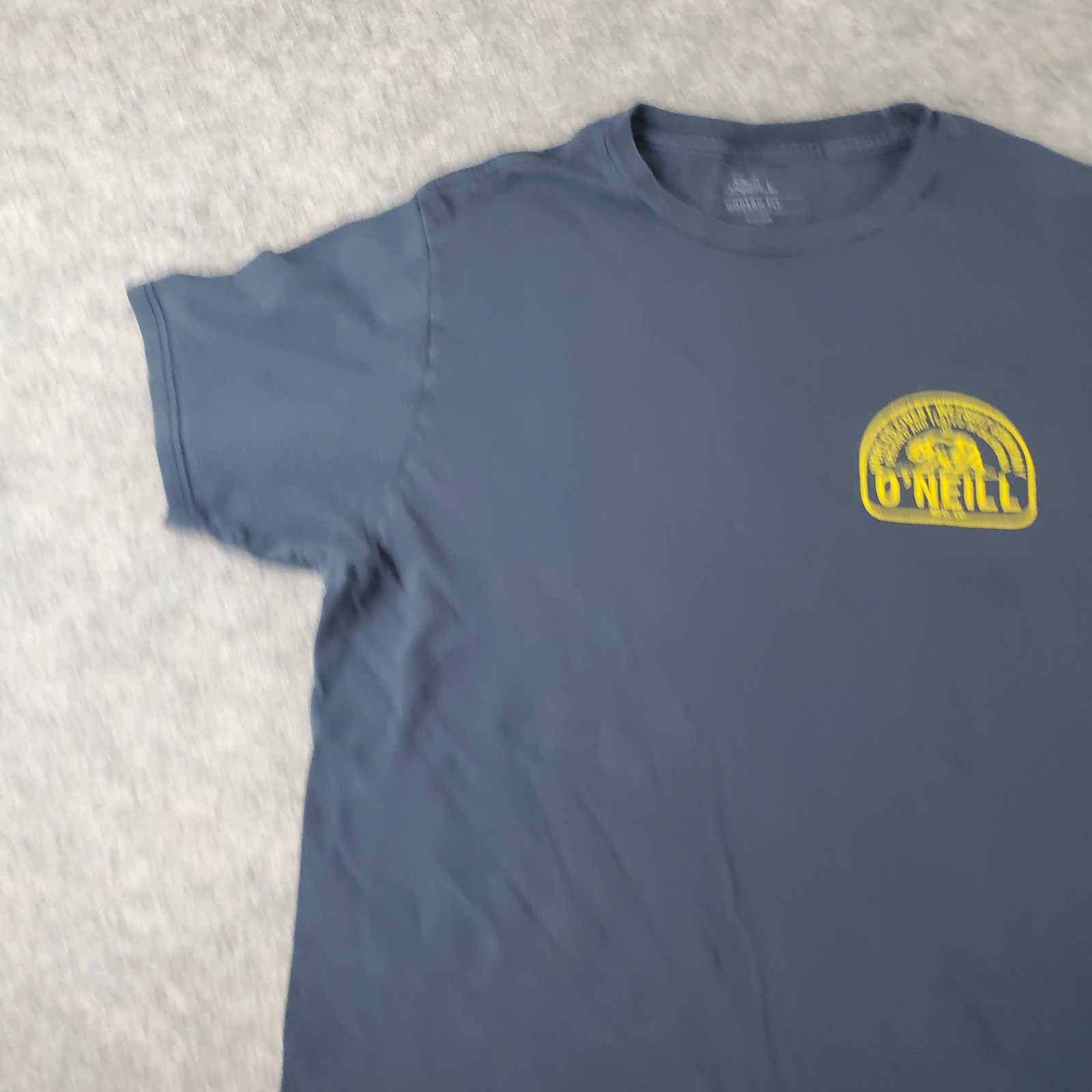 O'Neill Shirt Mens Medium Blue Crew Neck Short Sleeve Graphic Stretch Pullover gallery