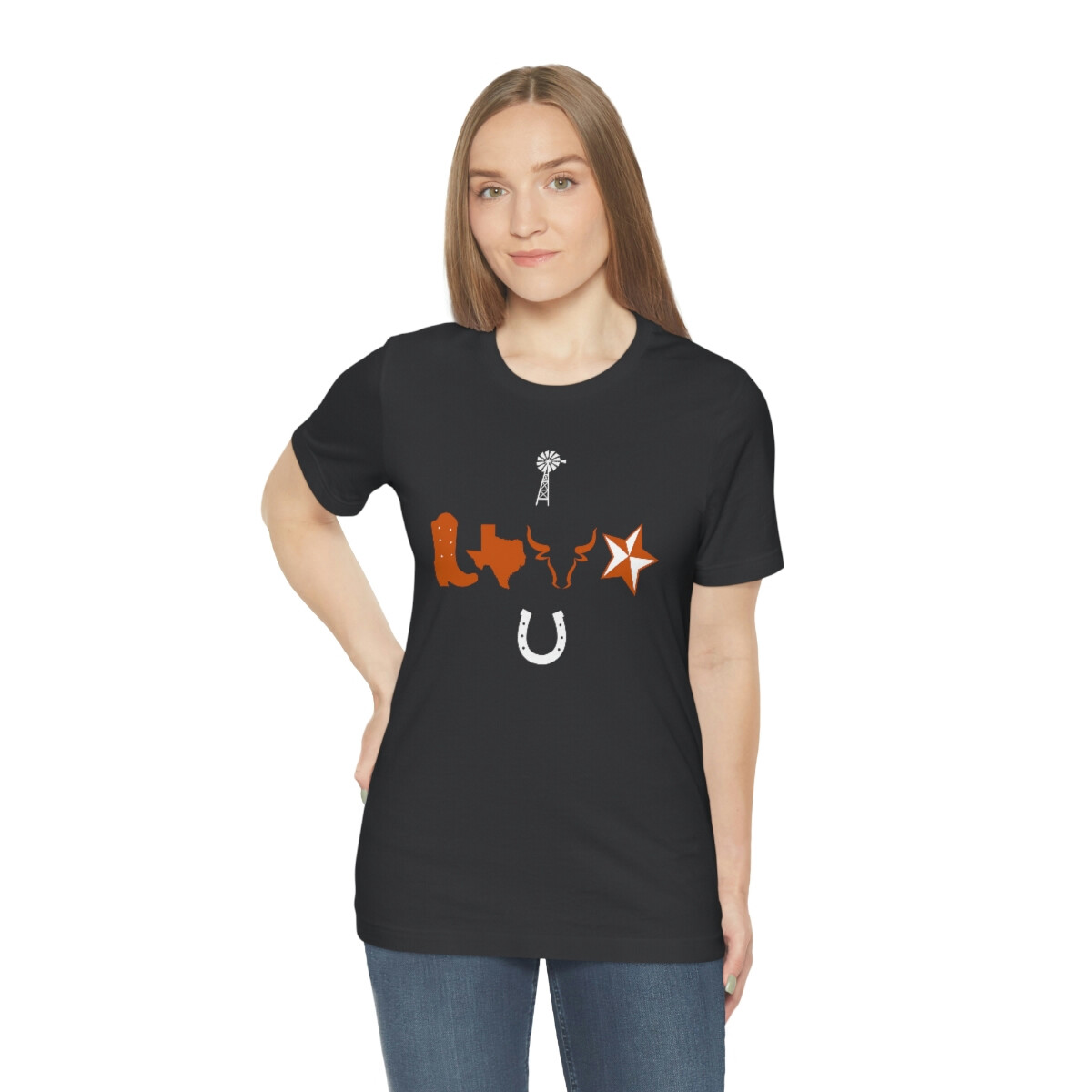 I Love You Short Sleeve T Shirt, Texas Tee, Lone Star State, Burnt Orange Shirt gallery