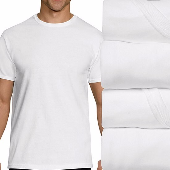 Hanes Comfort White 6-Pack TAGLESS Crew necks T-shirt NWT gallery