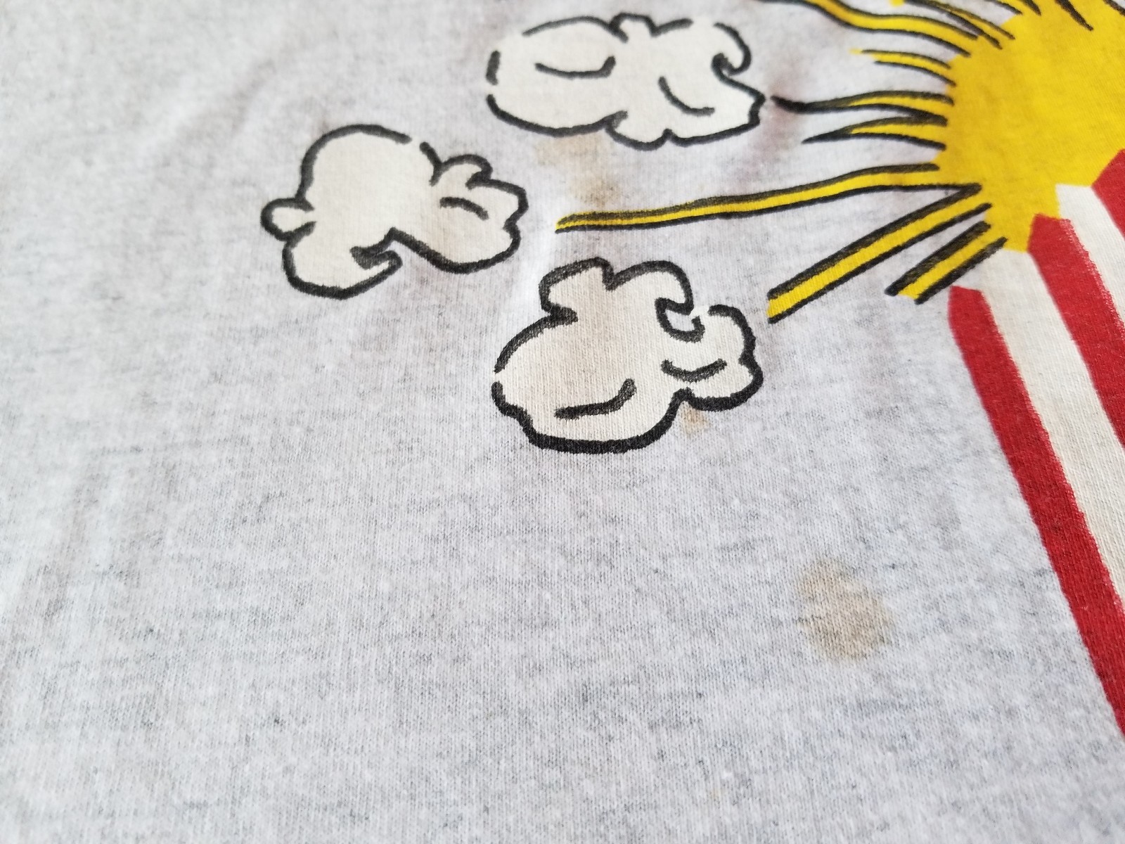 POPCORN COOL 80S TEE SHIRT OP ART TEE SCREEN STARS TAG KILLER LARGE gallery