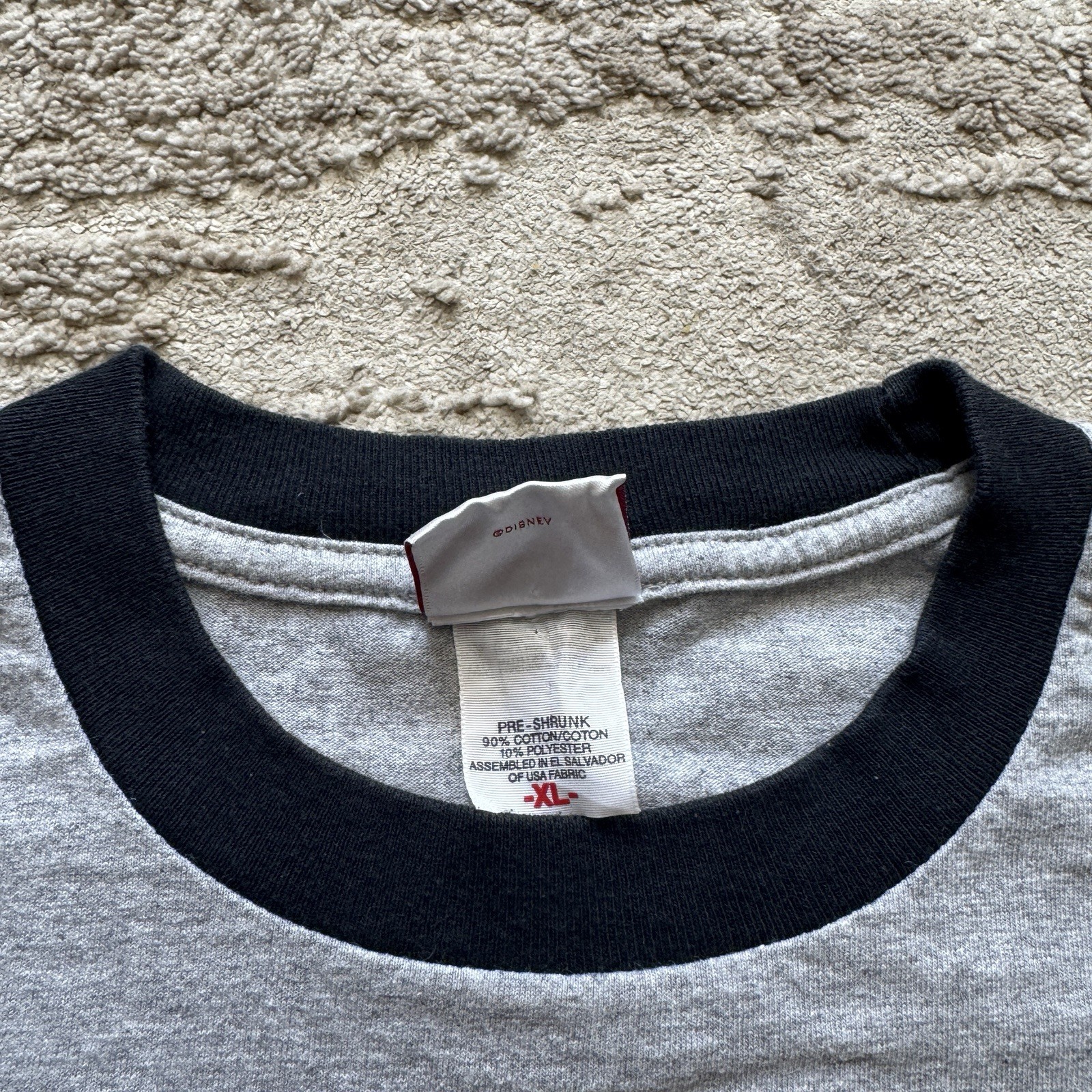 Vintage Mickey Mouse Disney Store Ringer Tee Men’s XL Gray Cartoon Classic USA gallery