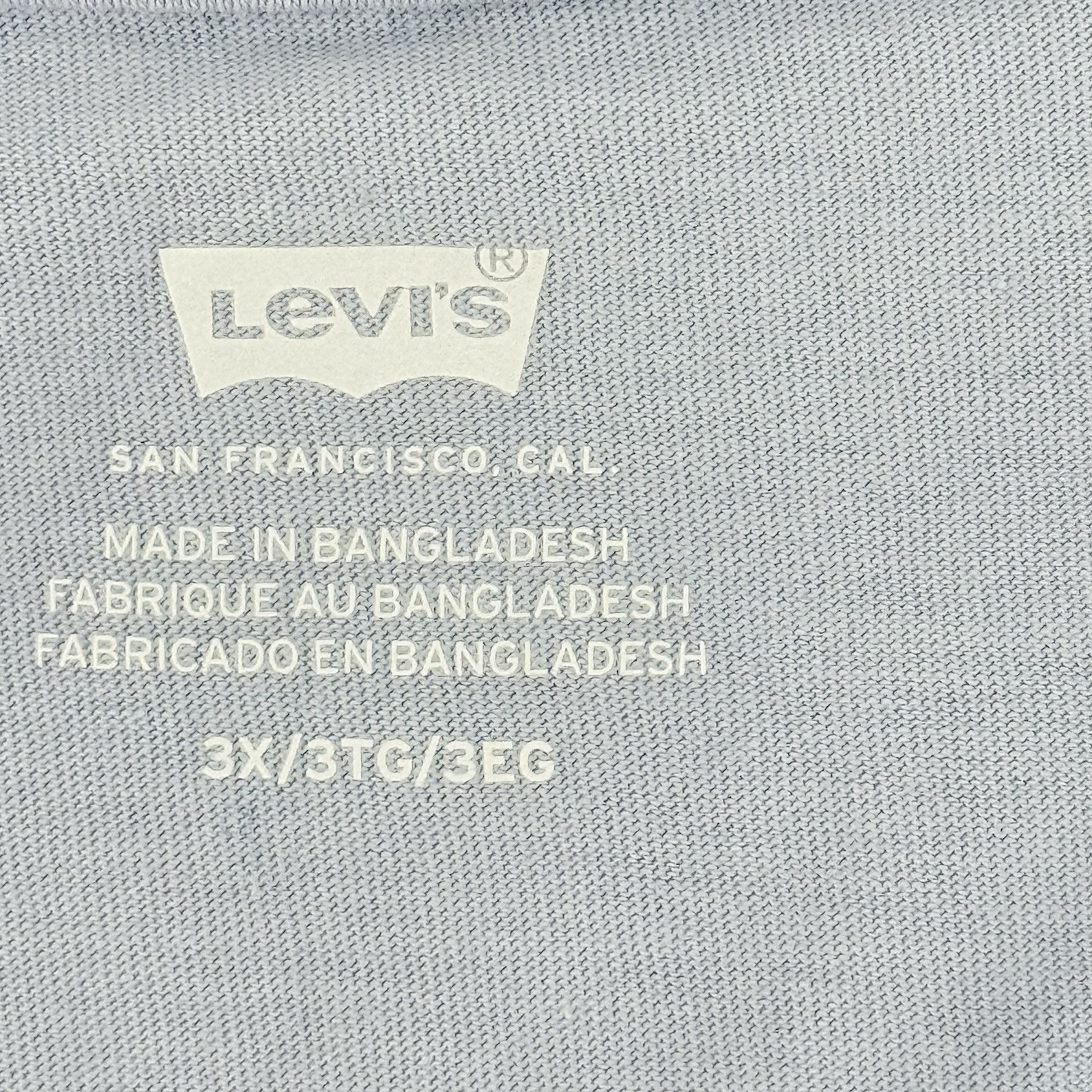 Levi's Men's Tee Shirt Size 3X Sky Blue Graphic Logo Relaxed Top Crewneck gallery