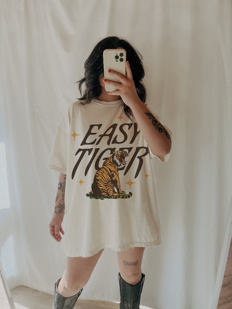 Easy Tiger Tee Trendy aesthetic comfort colors graphic tee vintage inspired