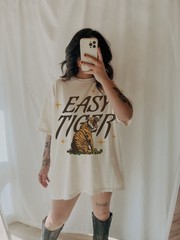 Easy Tiger Tee Trendy aesthetic comfort colors graphic tee vintage inspired