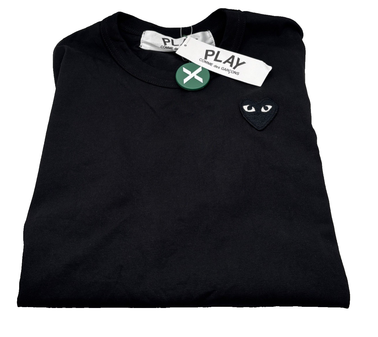 COMME DES GARCONS CDG PLAY BLACK HEART LOGO T-SHIRT SIZE Small NEW Authentic gallery