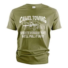 Men’s Funny Camel towing T-shirt double meaning humor humorous tee joke shirt