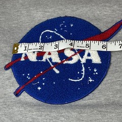 NASA Men’s Heather Gray NASA Short Sleeve T-shirt Medium Large Embroidery Logo