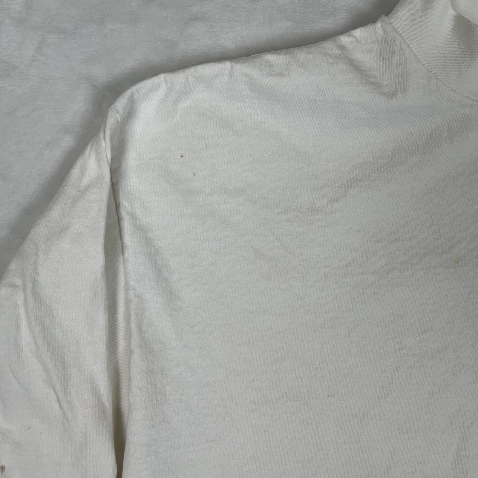 Vintage Navy Long Sleeve T-Shirt Mens XL White Mock Neck Made USA 90s gallery