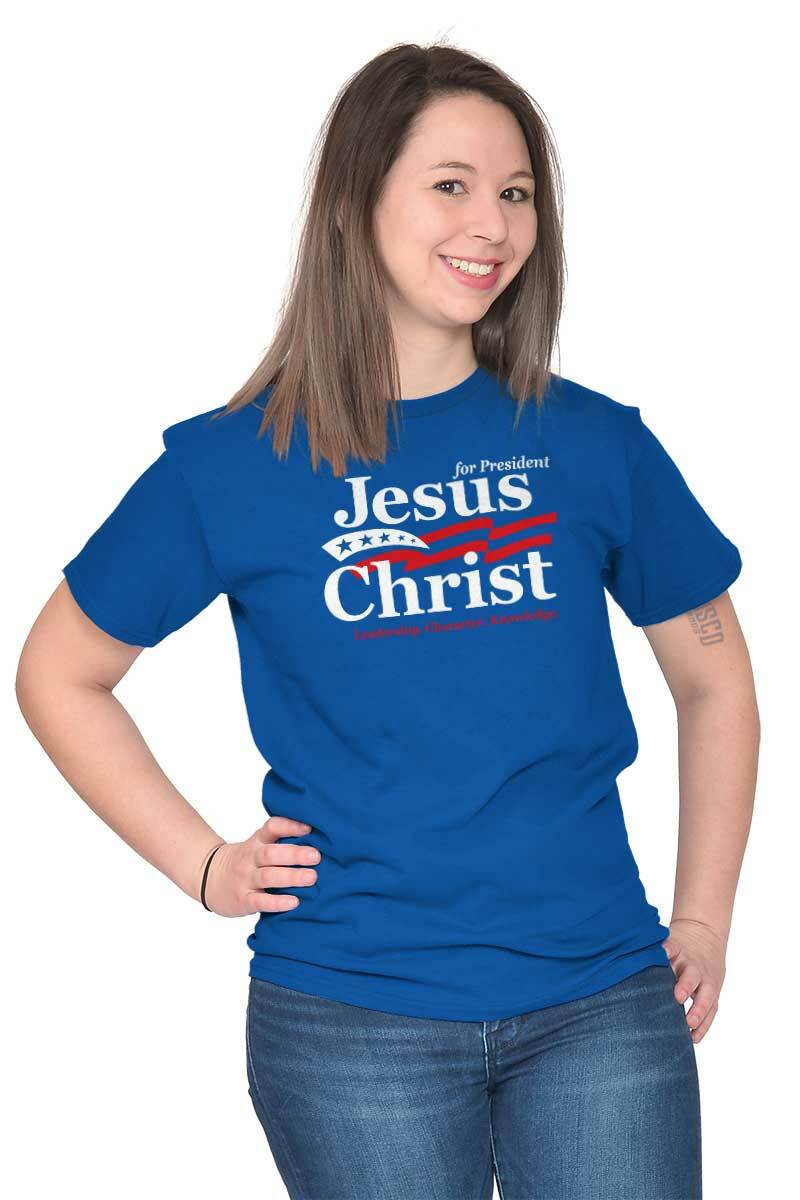 Christian Jesus Christ For President USA Womens or Mens Crewneck T Shirt Tee gallery