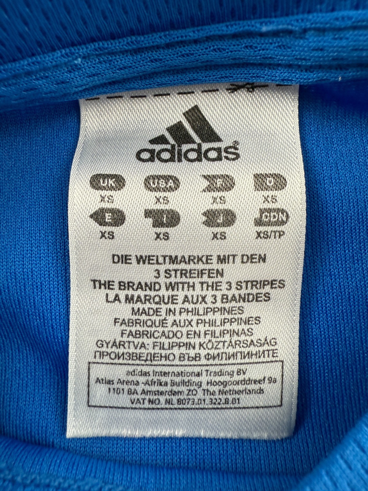 Adidas Vattenfall City Nacht 2010 Blue Running Shirt Mens XS Polyester 34-36 in gallery
