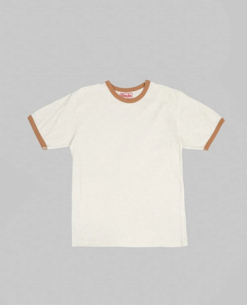 Wonder Looper Recycled Cotton Foxfibre Ringer T-Shirt Sand XXL