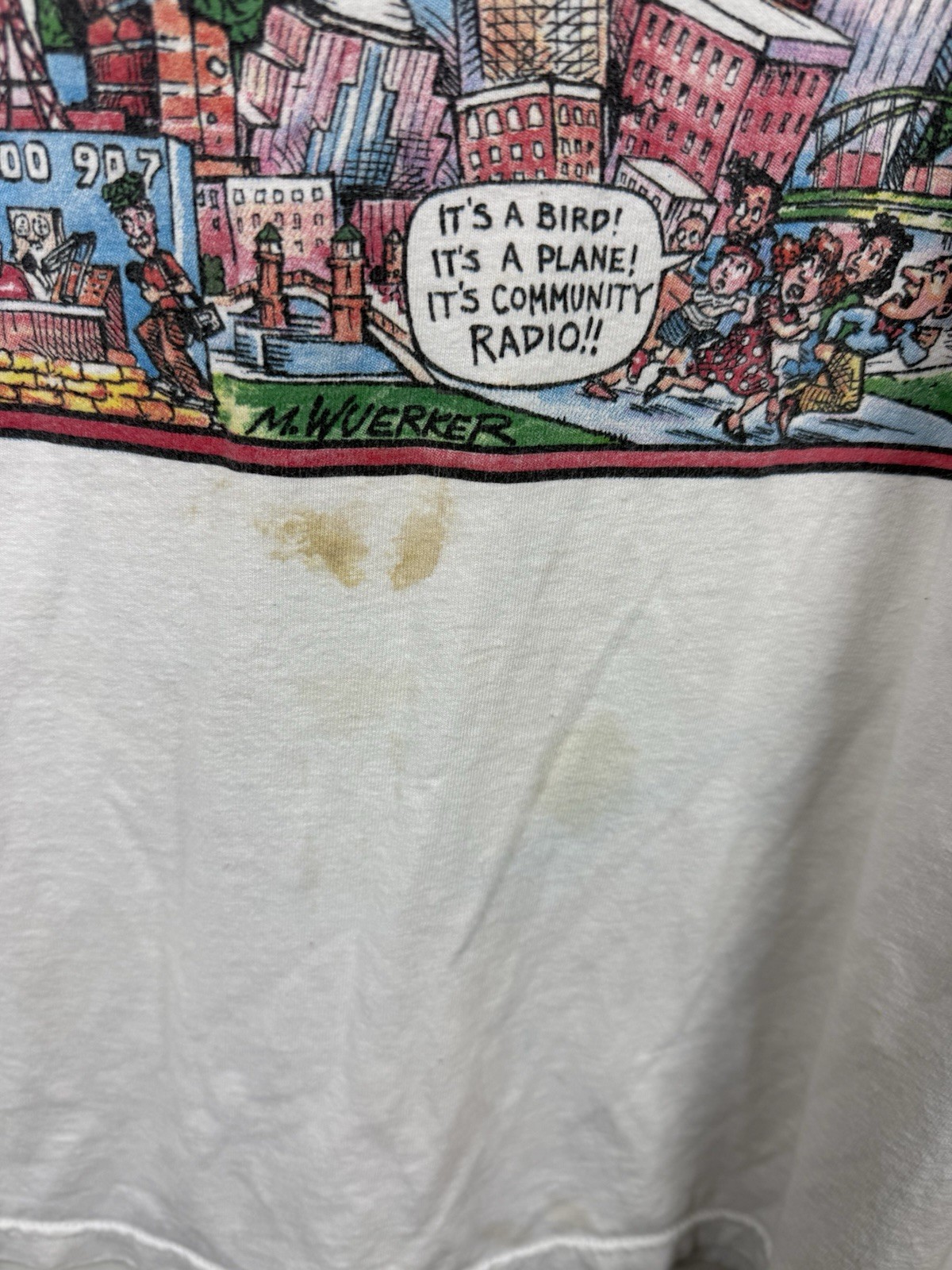 Vintage 90s Distressed KB00 Vs The Mediazillas Graphic White T Shirt Sz XL Stain gallery