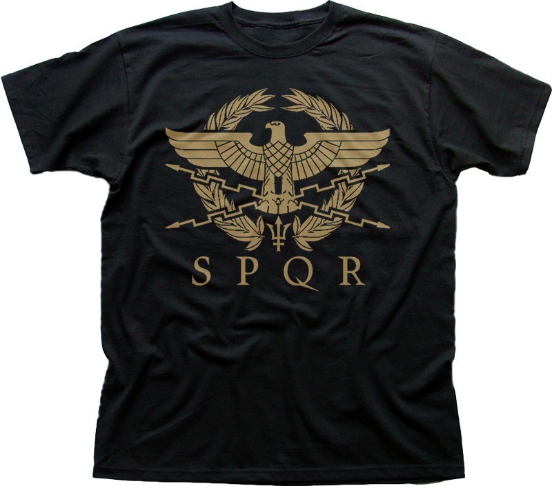 SPQR Roman Gladiator Imperial Golden Eagle Army printed t-shirt OZ9183 gallery