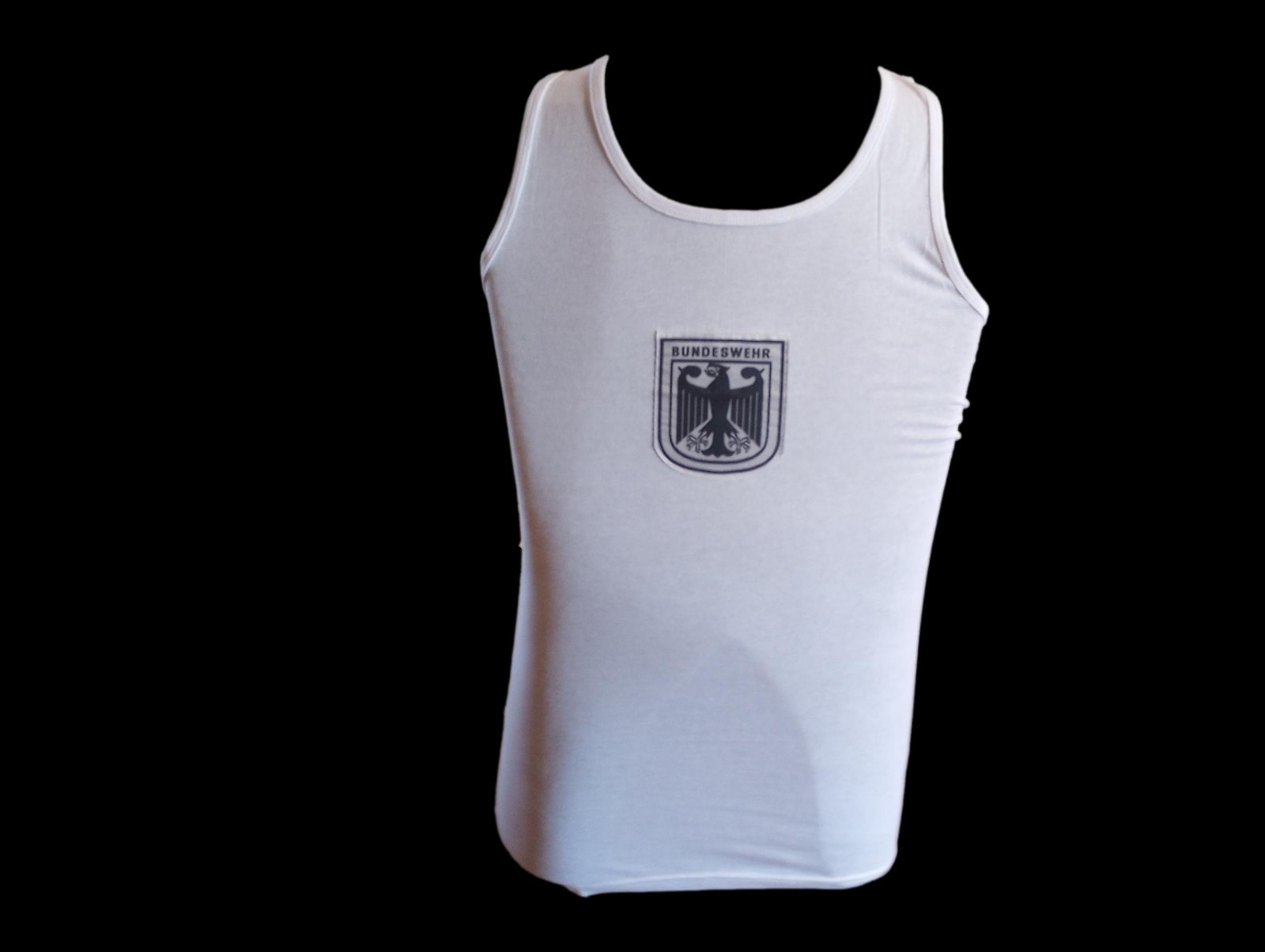 GERMAN MILITARY TANK TOP SHIRT BUNDESWEHR WHITE COTTON PHYSICAL TRAINING P.T.U gallery