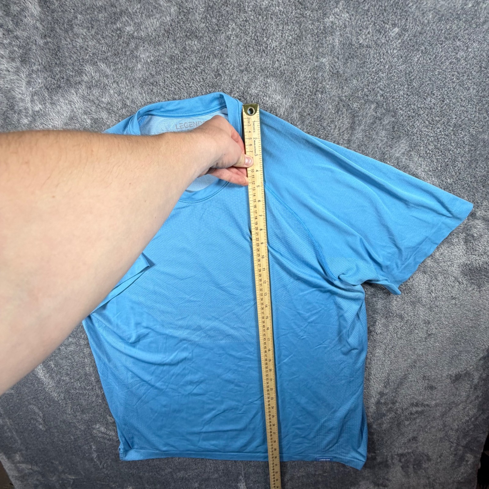 Legends Shirt Mens XXL Blue Performance Stretch Gym Workout Tee Athleisure gallery