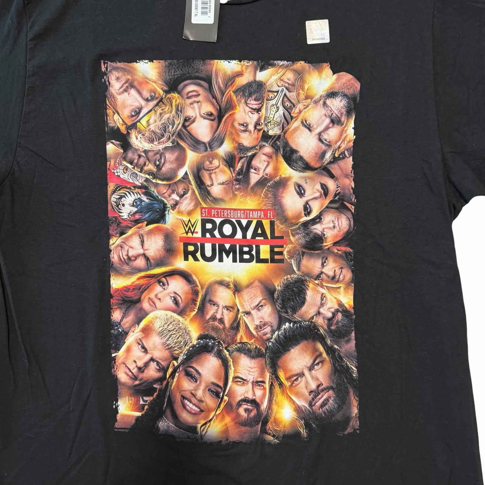 WWE Wrestling Royal Rumble 2024 St Petersburg Tampa Florida T-Shirt Men's XL NWT gallery
