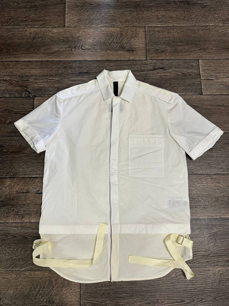 Diesel black gold Zip Shirt White quilted men large Y2K Japanese style gallery