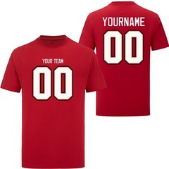 Personalized Team Name & Number T-Shirt – Custom Jersey Style Tee