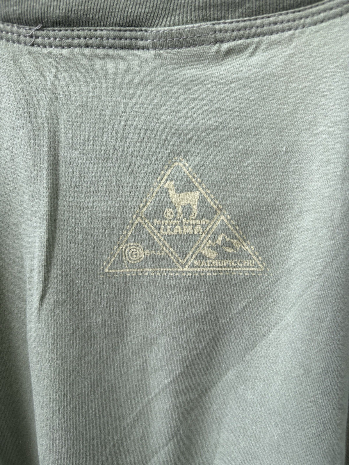 Forever Friends Llama Green Peru T-shirt Mens See Measurement No Tag gallery