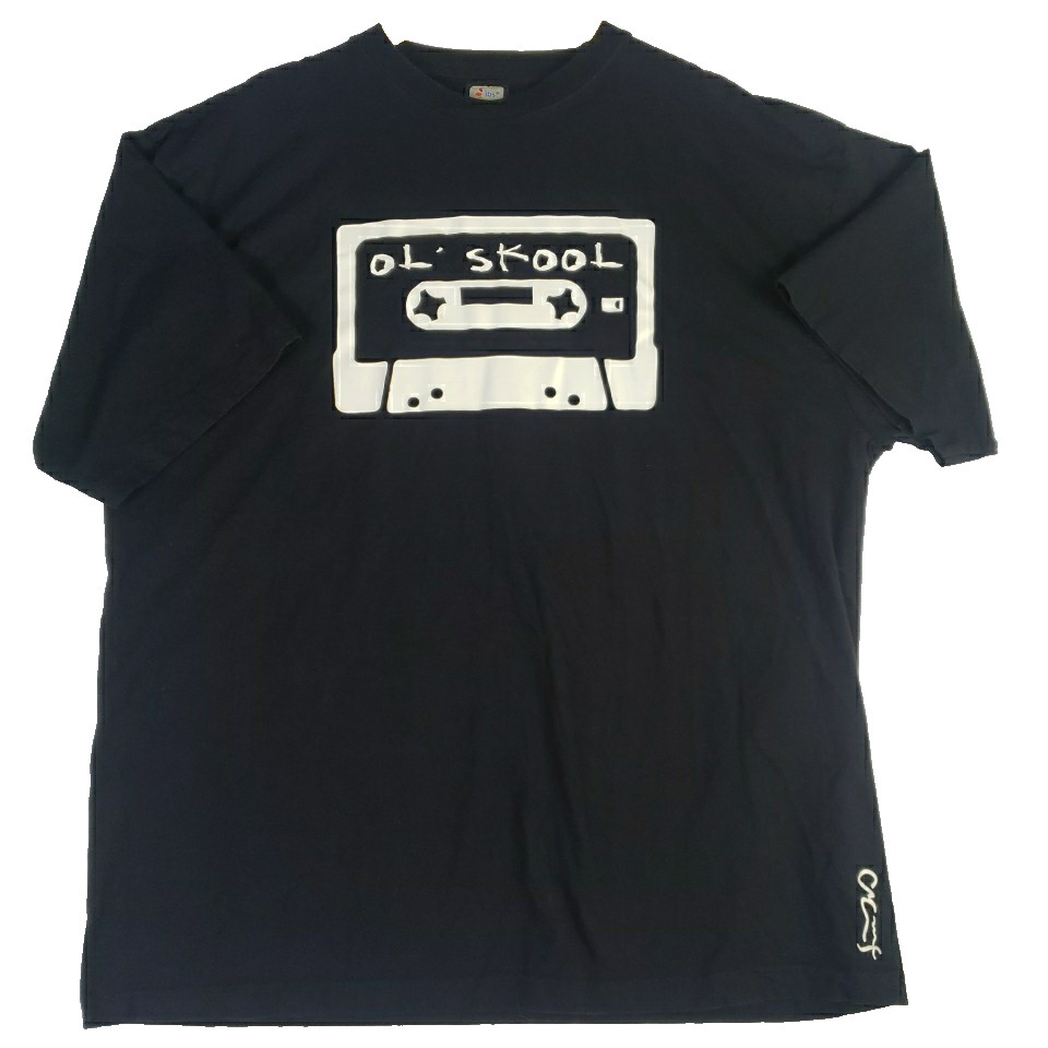 Ol Skool On Cassette Tape 3X Large Black T-shirt International Basic Source gallery