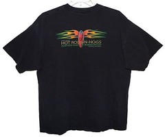 2XL T-Shirt HOT RODS-N-HOGS Custom Paint Stanton CA Faded Black Well Broken-In