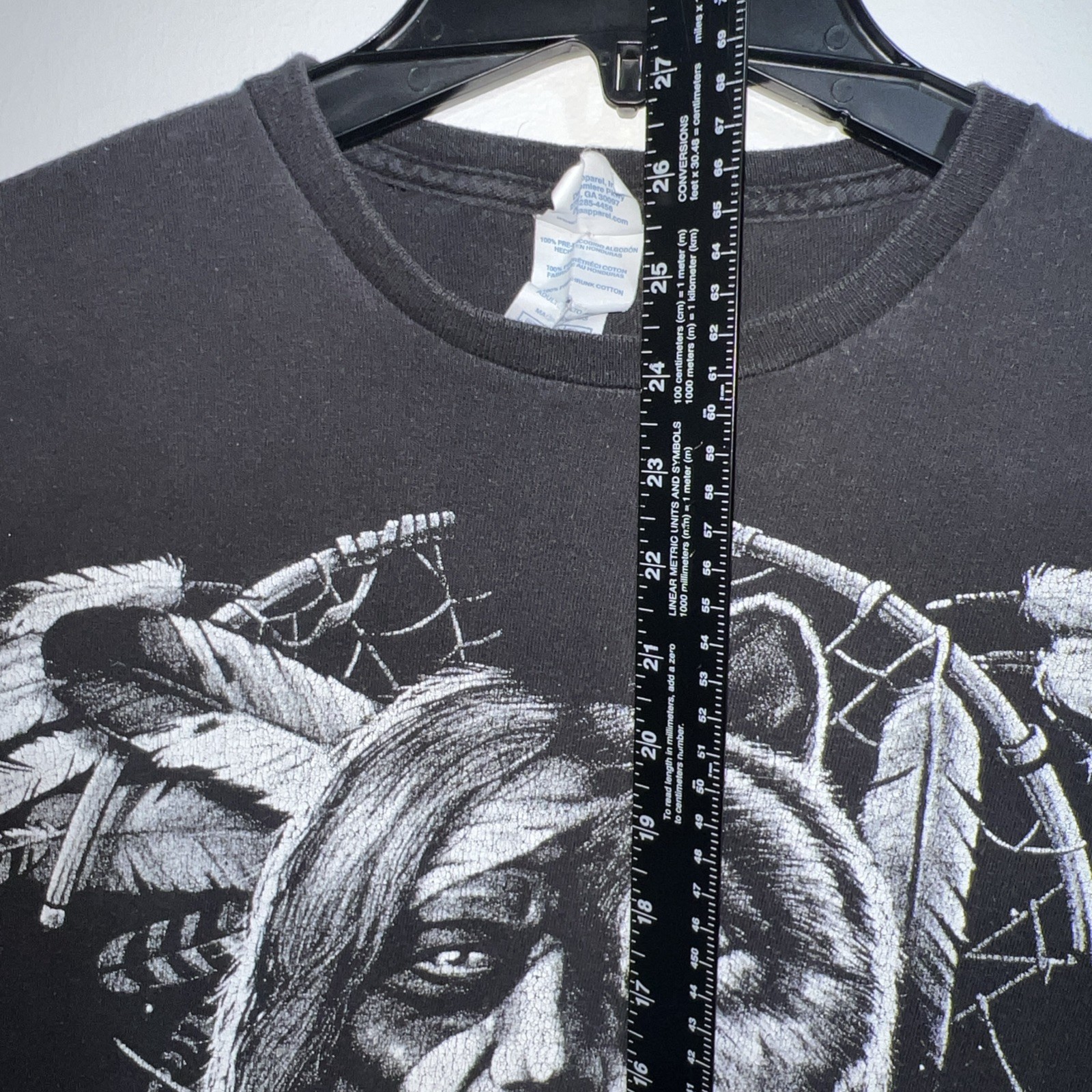 VTG Dreamcatcher American Indian Wolf Shirt Men’s L Liquid Blue Print Delta Pro gallery